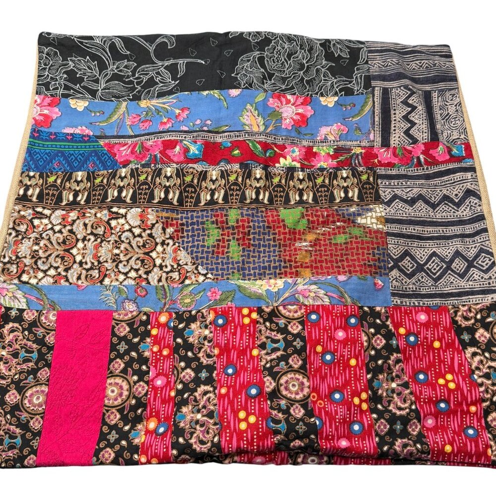 Pottery Barn Apple Blossom patchwork throw pillow covers boho hippy Pauline Boyd